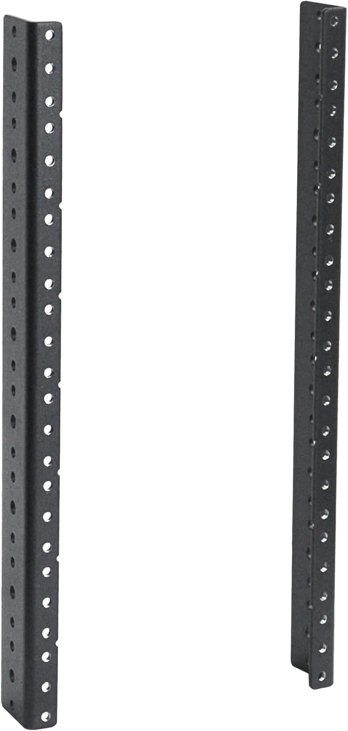 RIVECO 2 8U 3.0 mm PCS Rack Rails, Tapered Holes Rack Mount Rails for Recording & Network Wooden Cabinet Mounting