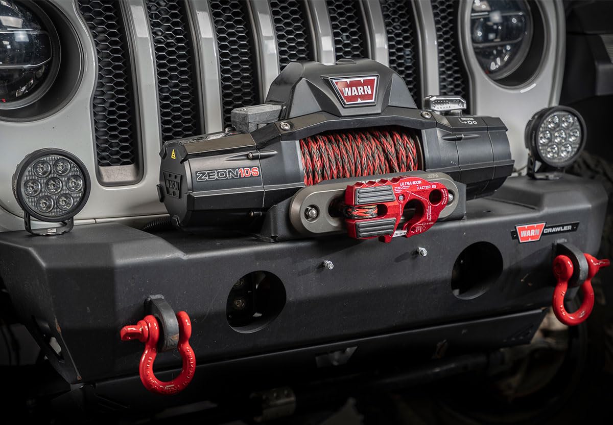 Factor 55 00250-01 Ultrahook Winch Hook Closed System Shackle Max Load 16,000 lbs ULT Strength Shackle Pin Mount 48,000 lbs Offroad 4x4 Adventure – Red.
