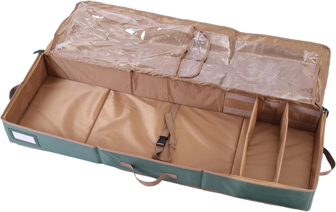 Sattiyrch Wrapping Paper Storage - Durable 600D Canvas Holder for Up to 20 Rolls | 42W x 14D x 5H (Green)