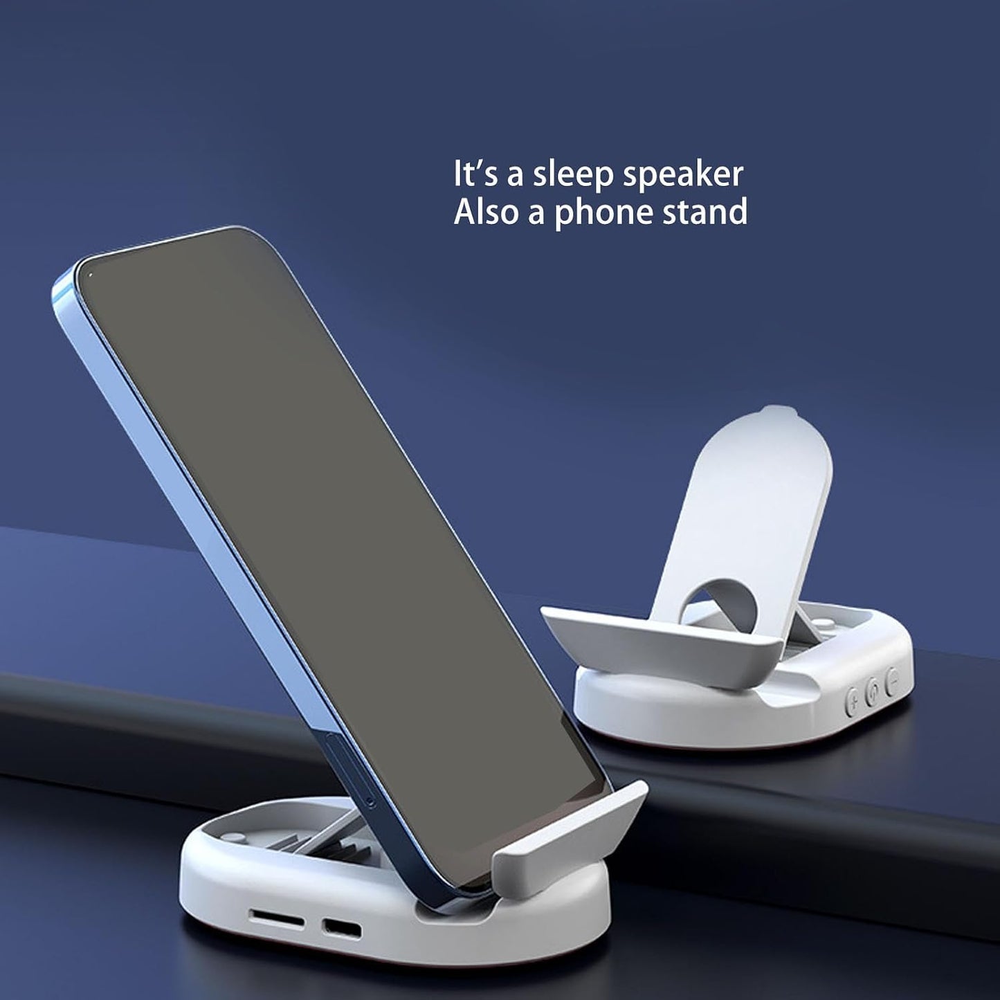 Yunseity Bone Conduction Speaker Pillow with, White Noise Sound Machine for Sleep, Timer Shutdown Stand for Phone