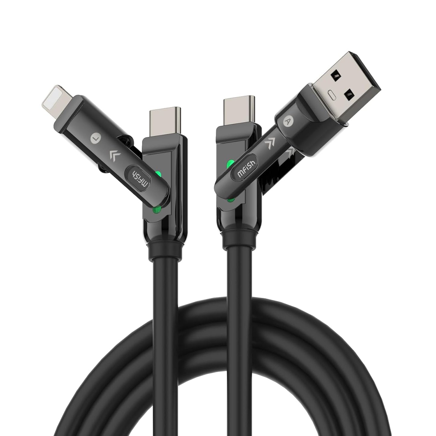 4 1 240W 10FT 17/16/MacBook/iPad/Laptop/Carplay, MFish in Charging Cable, Max Fast Charger Cord with Carrying Case