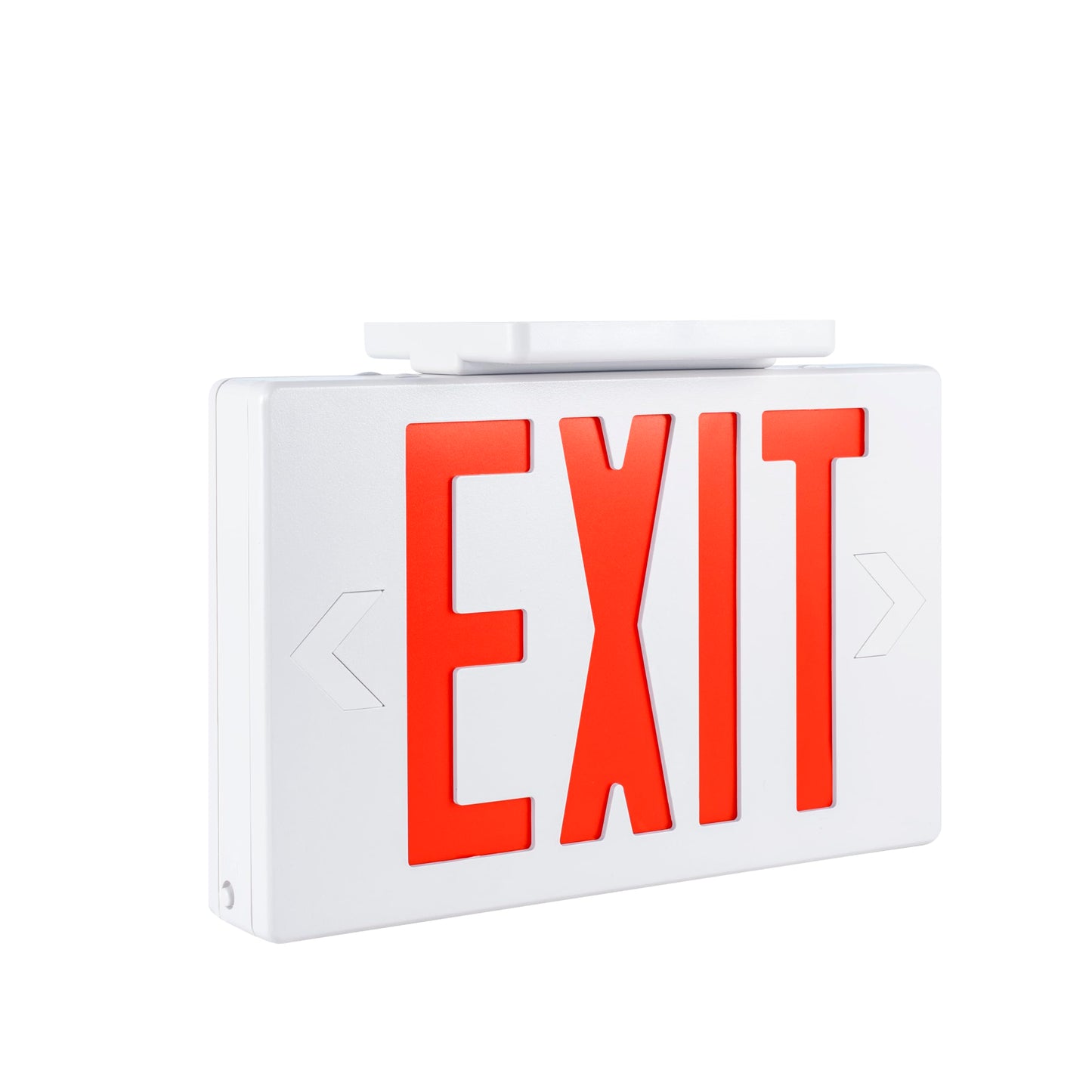 Gruenlich LED EXIT Sign, Emergency Light with Double Face and Back Up Batteries- US Standard Red Letter EXIT, UL 924 Qualified, 120/277 Voltage, 1-Pack