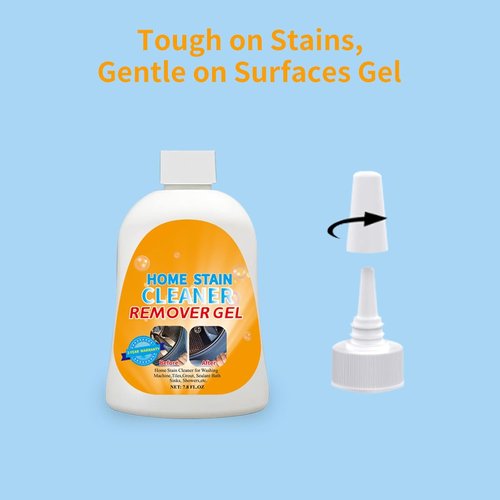 Heavy-Duty Stain Remover Gel by [Brand Name] - Long-Lasting No-Slip Formula for Washer Seals & Grout | 7.8oz