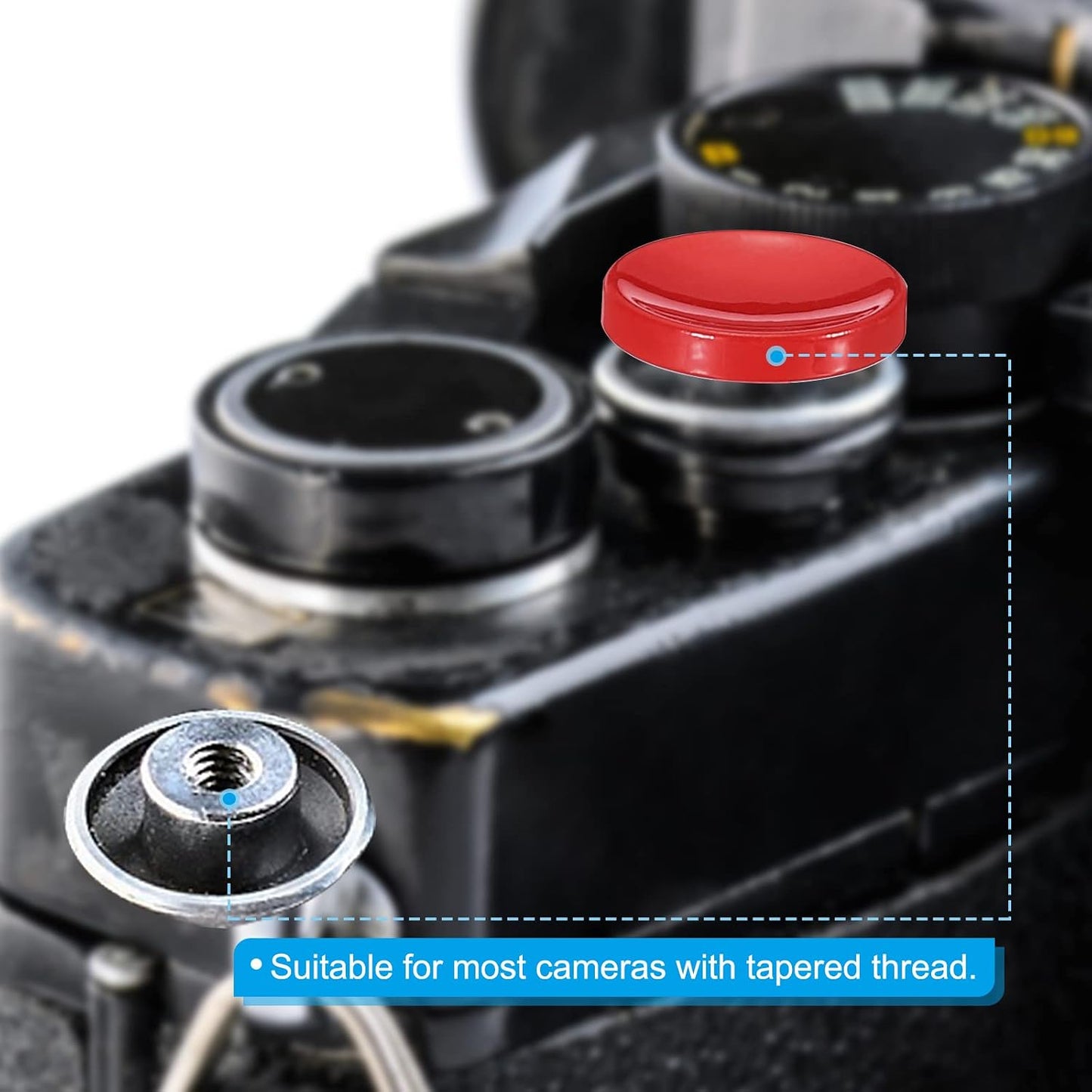 2 Pack PATIKIL Camera Shutter Button, Soft Shutter Release Button Pure Copper Camera Button Concave Suitable for Nikon