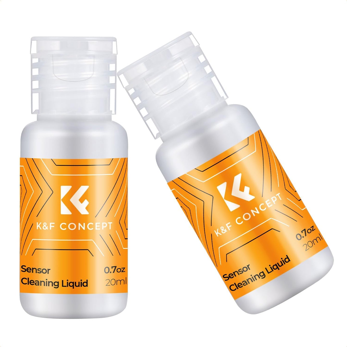 K&F CONCEPT 20ML*2 Non-Flammable Camera Cleaning Solution, Microfiber Lens Cleaner Care Kit, Camera Lens Cleaner