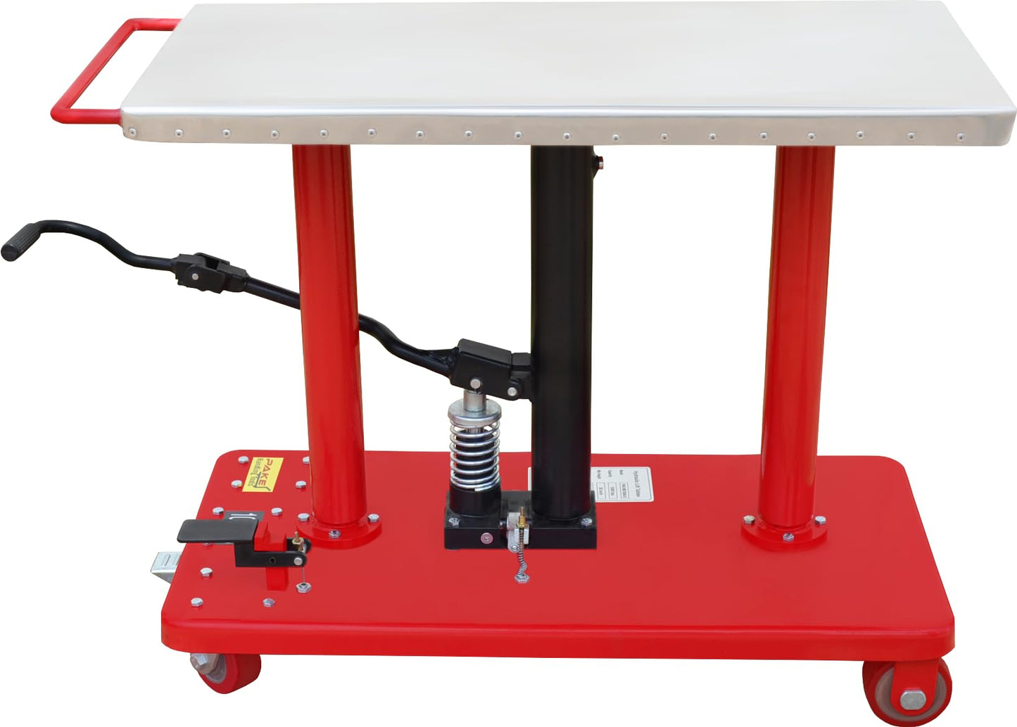 PAKE Low Profile Post Lift Table, 1000 Lb. Cap. 36x18 Platform with Stainless Cover, 30 to 48 Lift Range