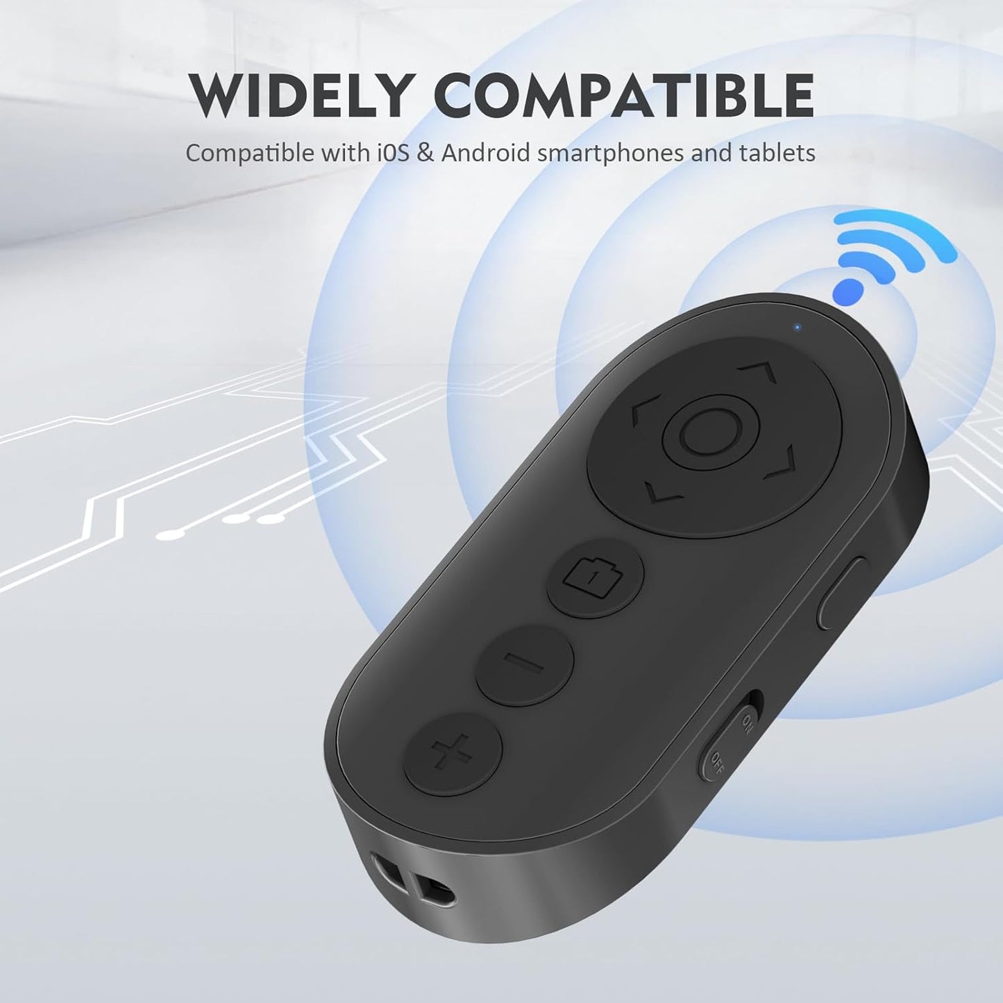 Wireless Camera Remote Control with Zoom in/Out for Android & iPhone,Versatile Shutter with Front/Rear Camera