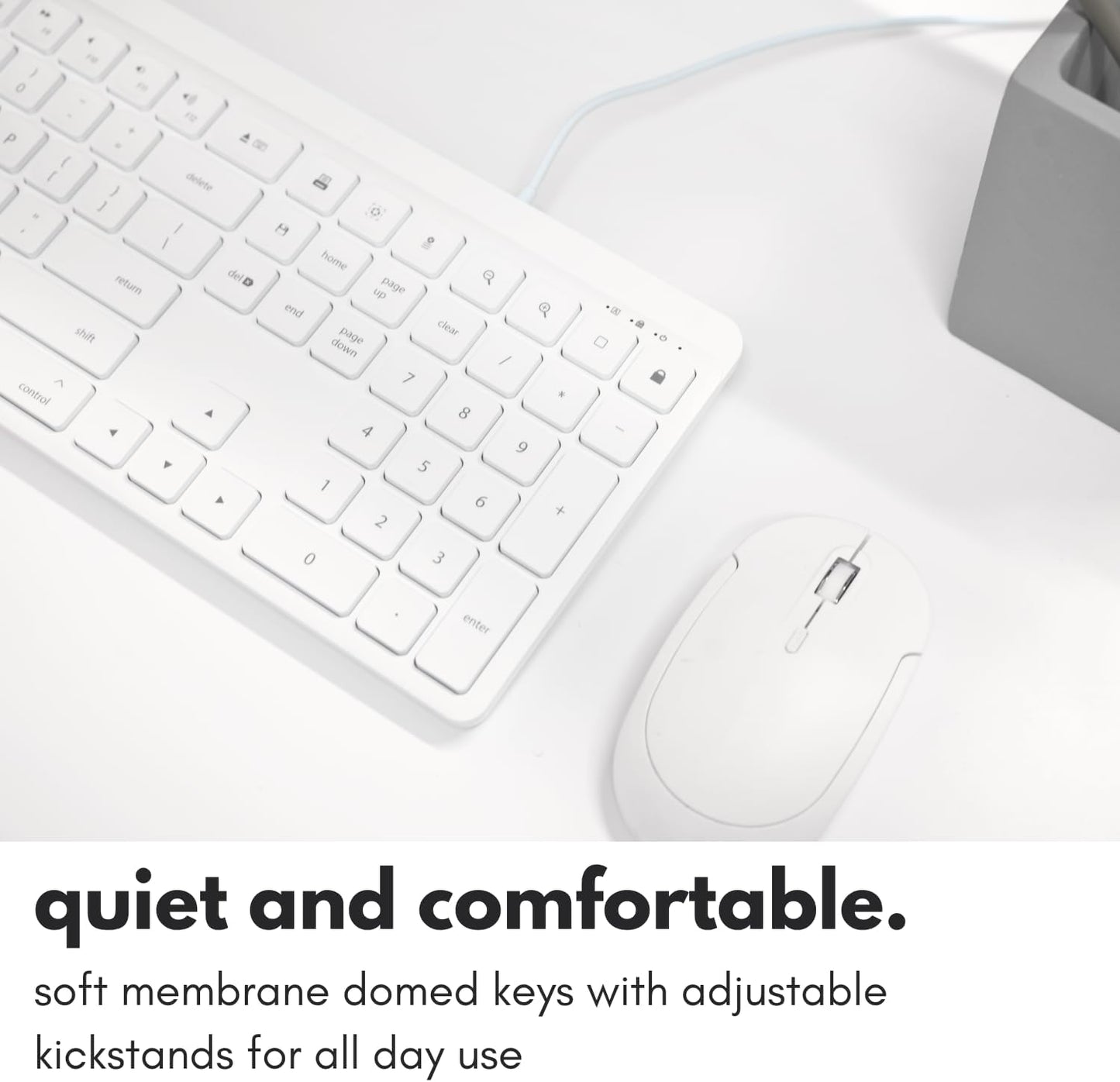 Macally 22 USB C Wired Keyboard for Mac (USB C + USB A) Full Size Keyboard with Shortcuts, Quiet Typing, for MacBook