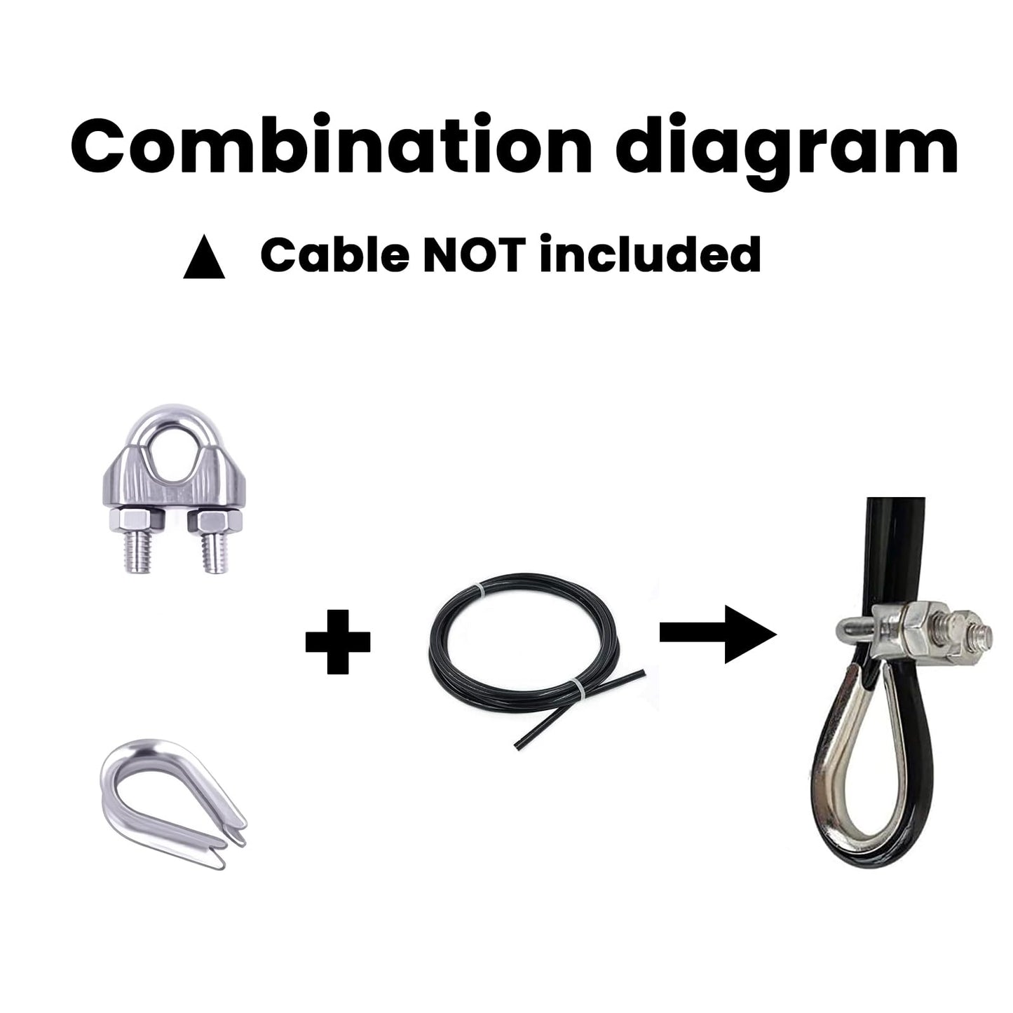 Gym Machine Cable Accessories Set, 5mm/6mm Cable Ball Stopper with Interface Port, Wire Rope Joint & Replacement Parts for Home Fitness Equipment