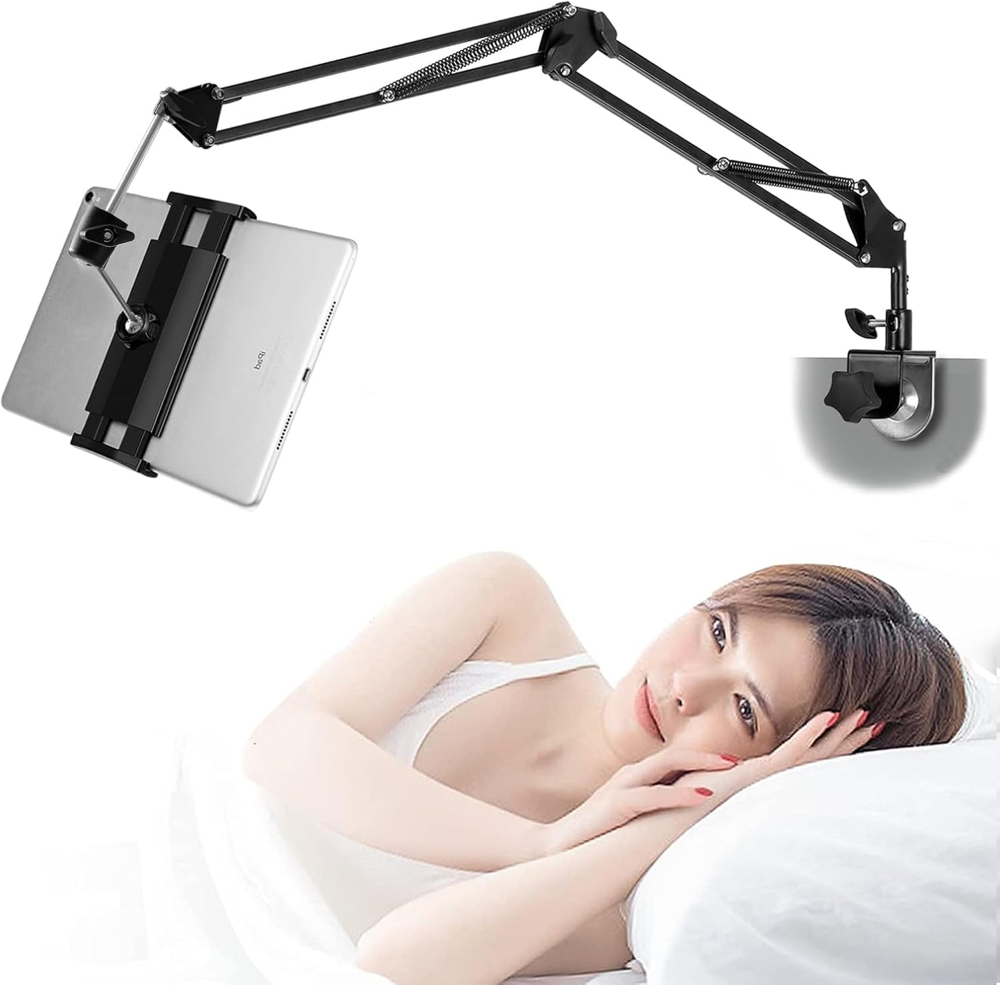 Awlbstruse 4.5-13" Tablet Stand Phone Holder for Bed,iPad Holder for Desk, Headboard,Bedside,Table, Compatible