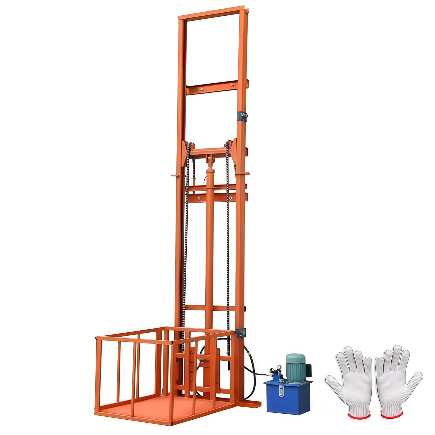 Simple Lift Platform, Hydraulic Home Elevator for Factories, Docks, Basements, Warehouses, Home Use with 1000kg Capacity(9.8FT Lifting Height)