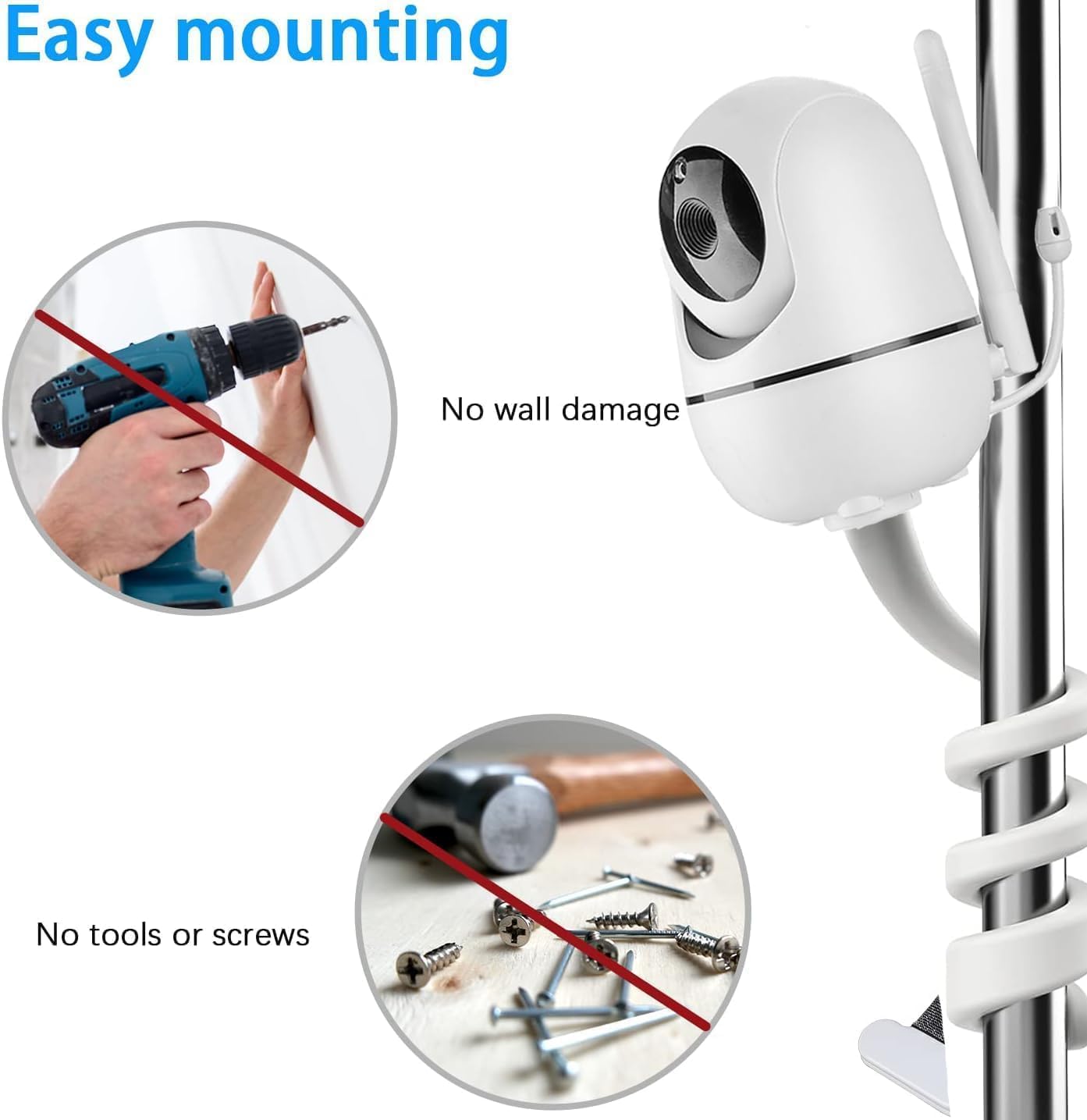 Haoyou HB6550/Pro/Plus/HB65/HB66/HB6339/HB248 SM935E, 17.15 Inch Flexible Baby Monitor Mount Bracket for Hello Baby