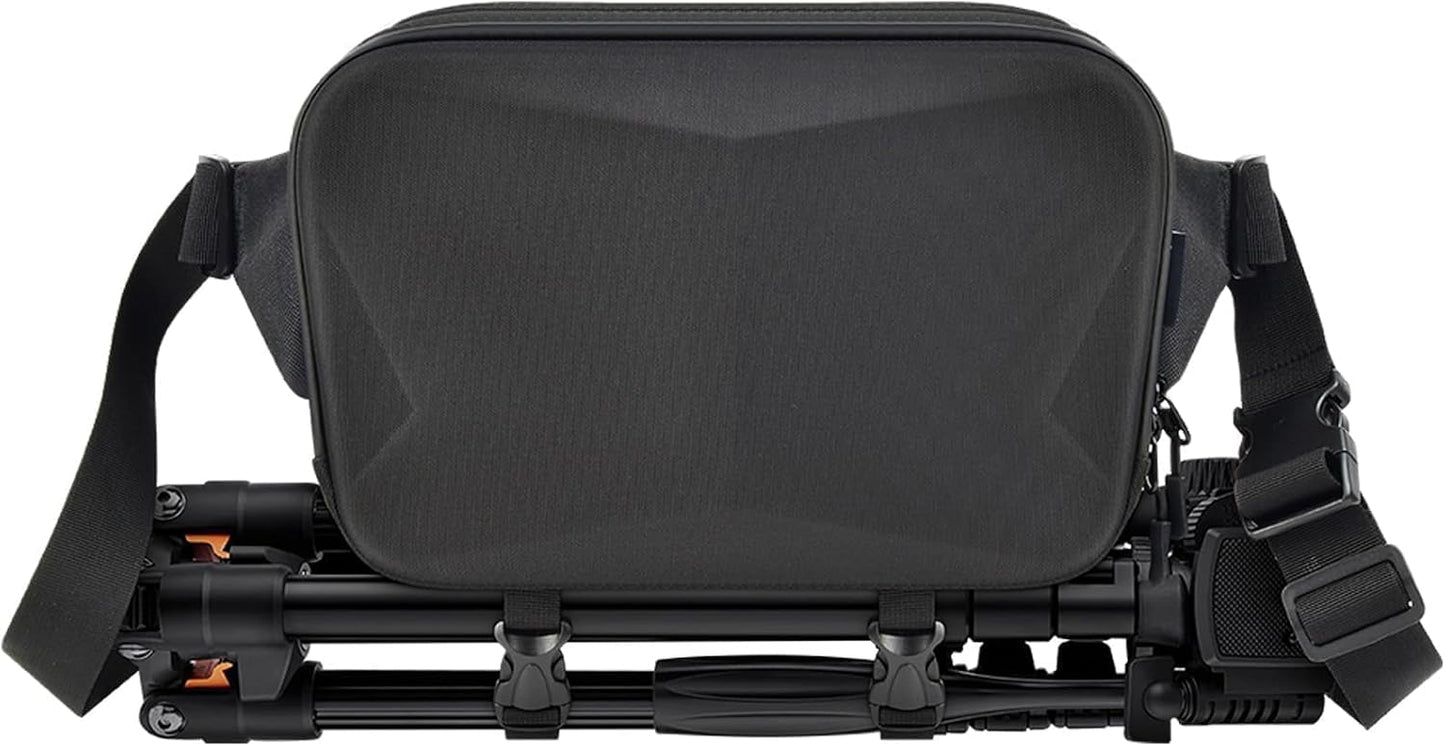 Comecase Hard Shell Camera Sling Bag for DSLR & Mirrorless/Water-Resistant Crossbody with Tripod Holder, Quick Access