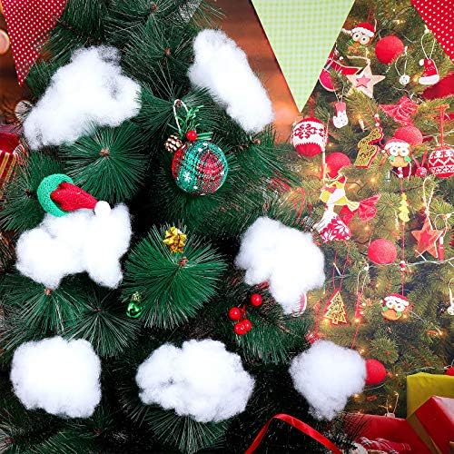 Shappy Christmas Fake Snow | 10.58 Ounce Fluffy White Cloud Fiber for Indoor Holiday Decor