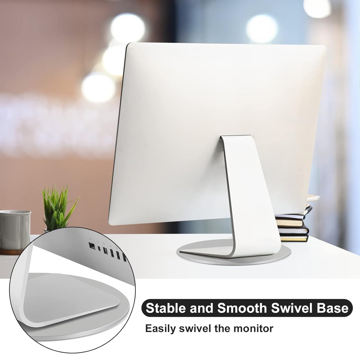 360 Rotation Monitor Swivel Base - Computer Screen Monitor Stand Flat Panel Turntable Rotating Swivel Base for Mac