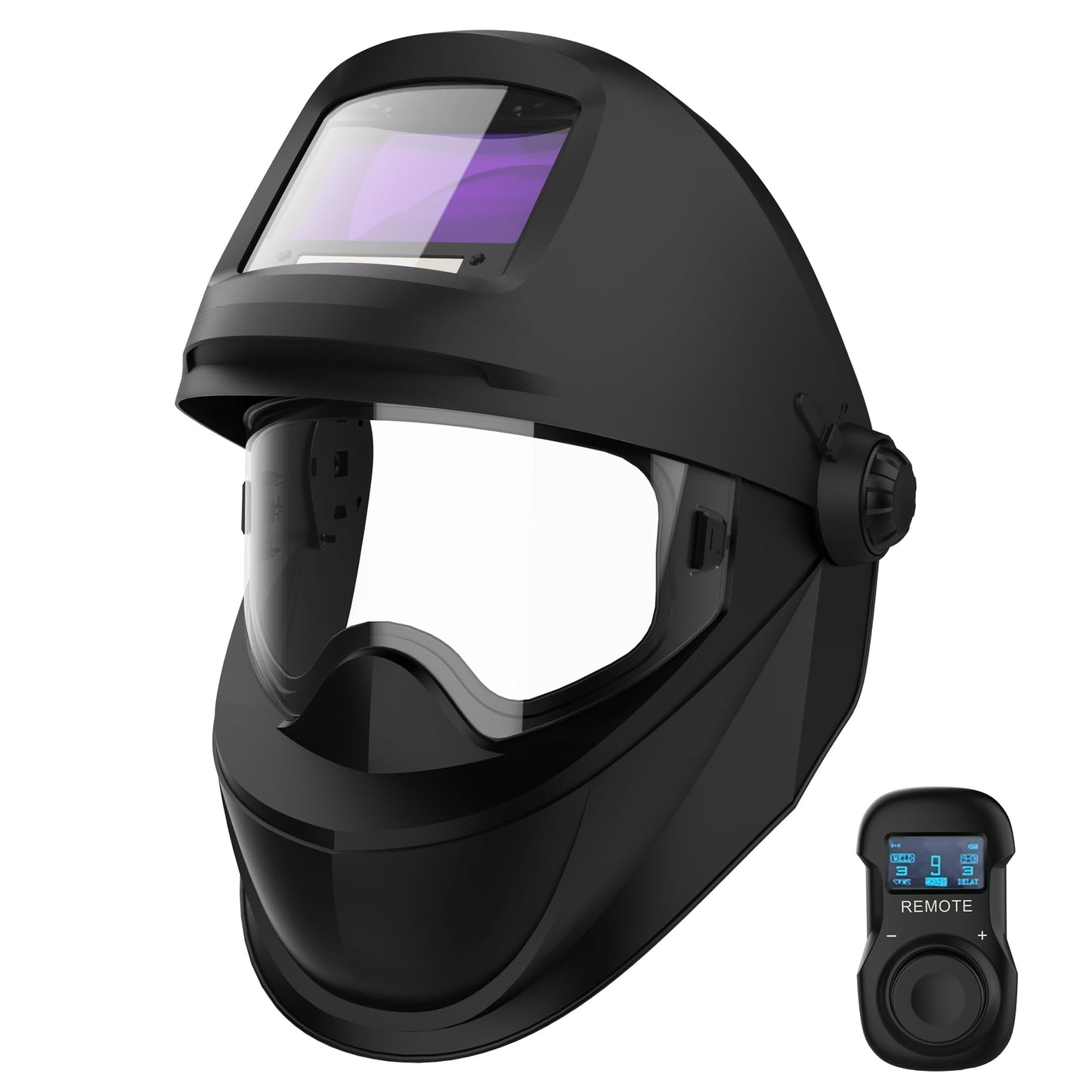 SparX Flip-up Auto Darkening Welding Helmet with Bluetooth Remote Control, Welding Mask 1/1/1/1 True Color 4 Arc Sensor Welder Mask