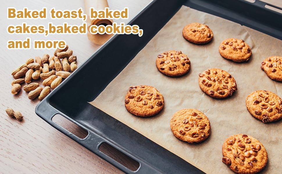 Skiennix Unbleached Parchment Paper - 100 PCS Nonstick Baking Sheets | 23cm x 33cm, High-Temperature Resistant