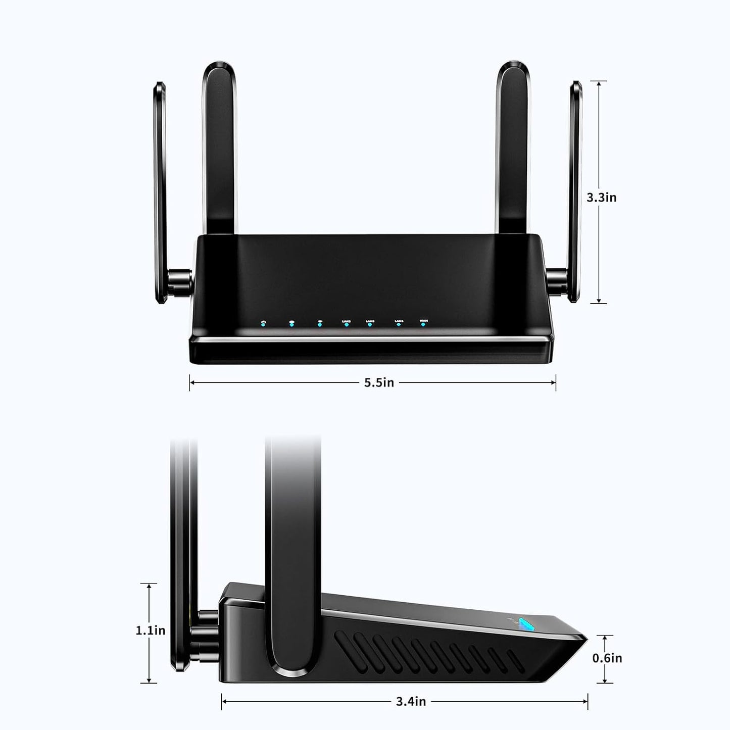 KKH 2.4ghz Setup 300mbps WiFi Router, Portable Travel Easy Wireless Internet Network Pocket-Sized Long Range Wi-Fi