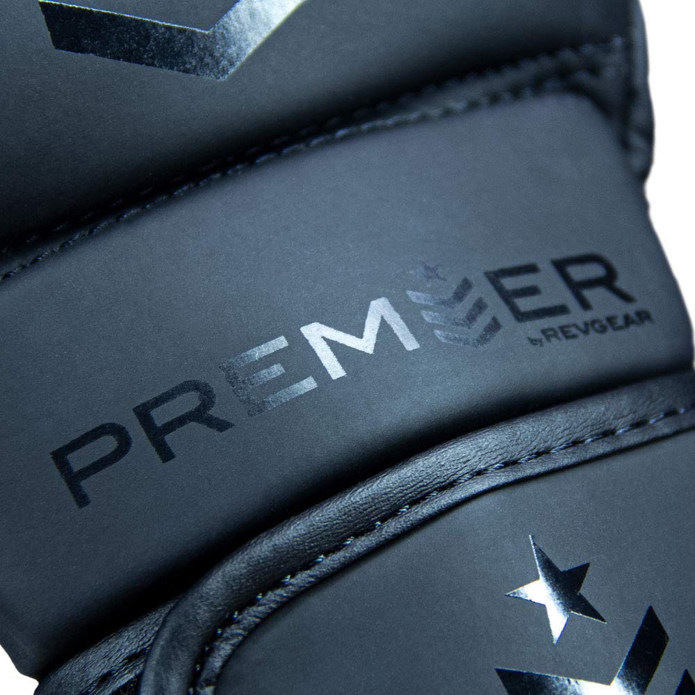 Revgear Premier MMA Grappling Gloves | Multi-Purpose, MMA, Kickboxing, Martial Arts and Boxing | Comfortable and Durable (Black/Black, Large)