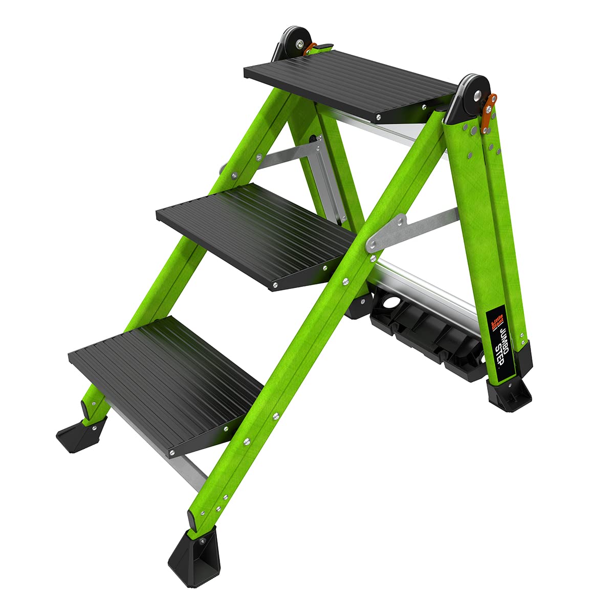 Little Giant Ladders Jumbo 3-Step FG, Hi-viz Green, 11933