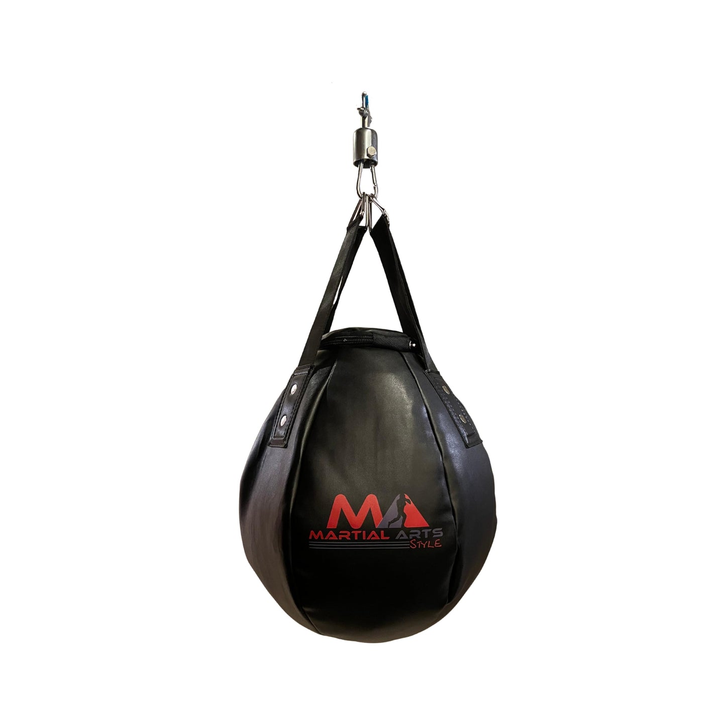 Wrecking Ball Punching Bag, Professional Boxing Teardrop Body Snatcher Bag for Training MMA Kickboxing Muay Thai, Round Shaped Heavy Bag (Unfilled) (Black, 110)