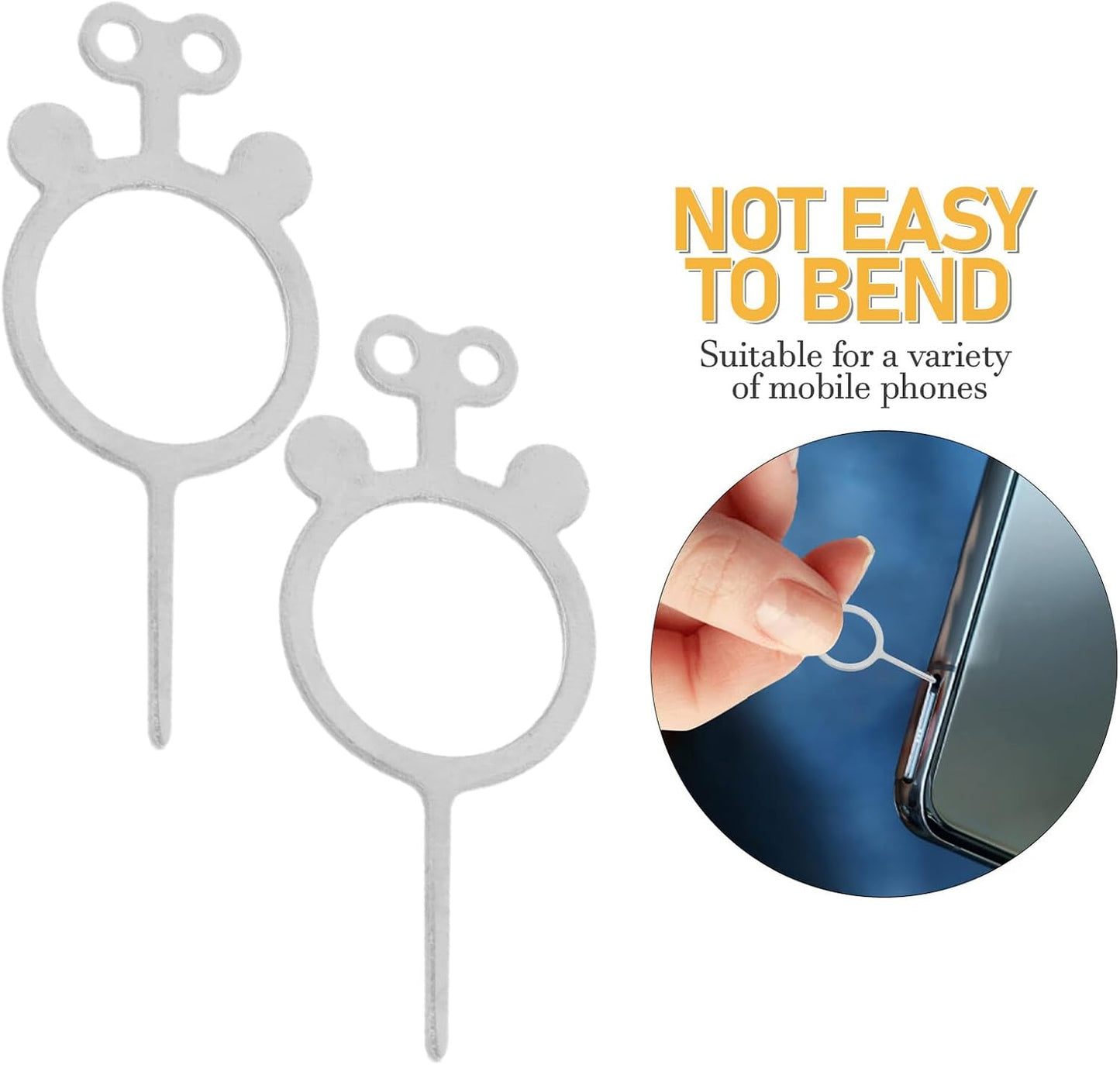 400pcs Set Sim Card Ejector Pin and Sim Card Removal Tool for Smartphones and Tablets Stainless Steel Mobile Phone