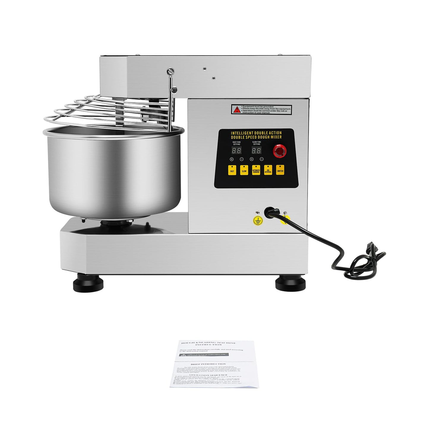 Dough Kneading Machine, 750w 110v Commercial Food Mixer Stirring Jams Dough Blender Dual Rotating Dough Kneading Machine with Large Bucke for Kneading Dough Mixing Salads Stirring Jams
