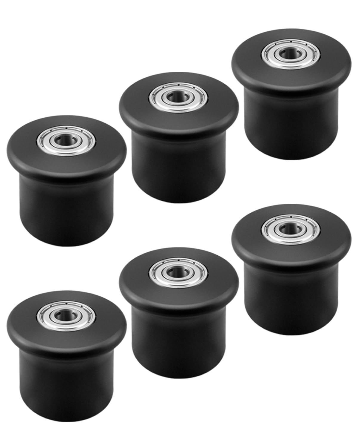 6PCS Rolling Seat Trolley Wheels Compatible with Bowflex Home Gym Blaze Classic Elite Motivator2 Pr1000 Sport Conquest Ultimate2 Schwinn Comp Revolution, Sliding Seat Bracket Roller