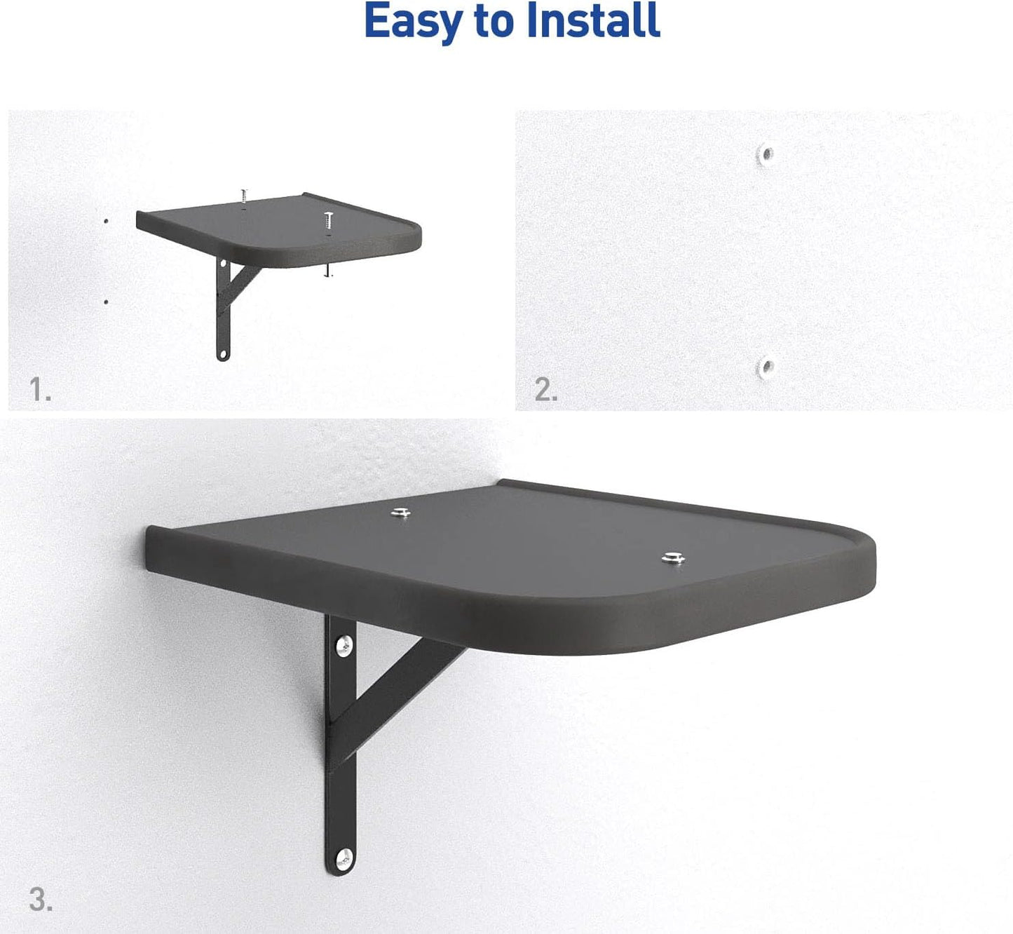 AREAJD Set 2 of Universal Small Rear Speaker Wall Mount Shelf Surround Sound Speaker Stand Bookshelf for Samsung, Roku