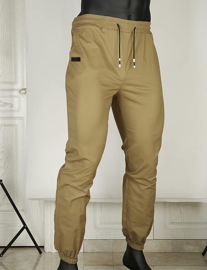 Men Joggers Chino Cargo Pants Hiking Outdoor Recreation Pants Twill Fitness Track Jogging Pants Casual Cotton Pants