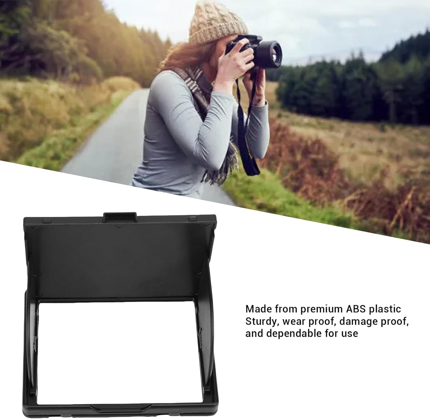 XUMIUZIY 3 Inch A7 A7S A7M2 A7R2 A7M3 A9 Camera Viewfinder Sunshade, ABS Folding LCD Screen Hood Fit