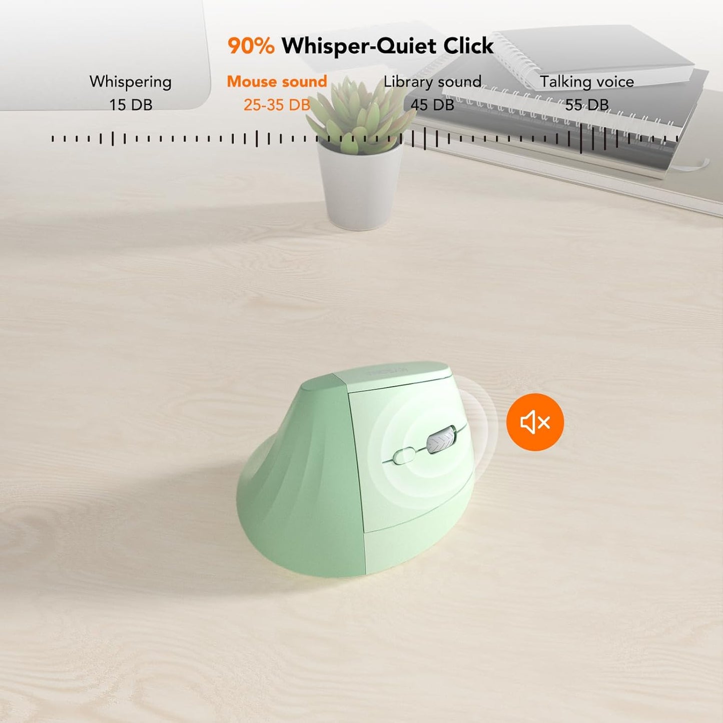 KYSONA EM18 5-Level Wireless Ergonomic Vertical Mouse, Ergo Design, Bluetooth Cordless Mouse for Medium/Large Hands