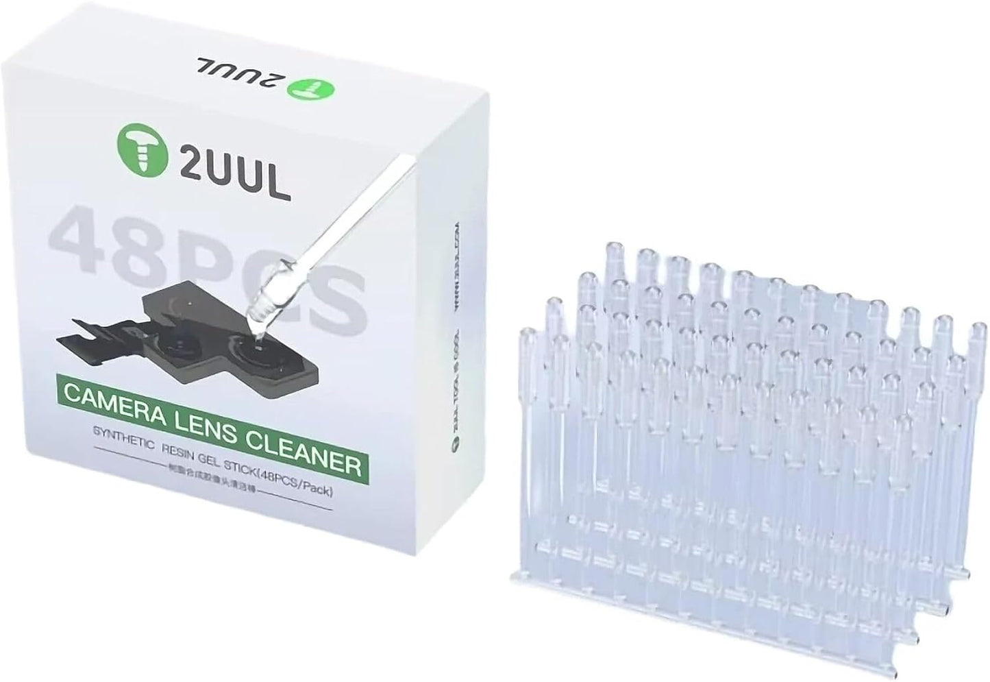 DIYPHONE Tool,48Pcs/Box Portable Mobile Phone Camera Lens Cleaner Resin Synthetic Stick Dust Fingerprint Removal Stick