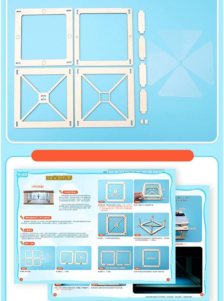 MEELYHOME 3D 3D Hologram Projector Pyramid Mobile Smartphone Hologram Display Stands Projector Any Smartphone Display