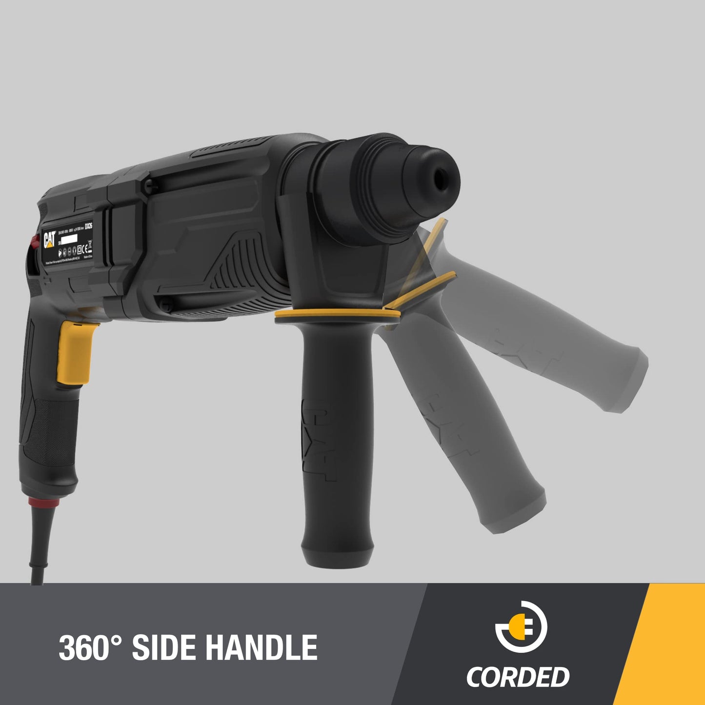 Caterpillar Cat® Corded 1" SDS-Plus Rotary Hammer Drill 8-AMP- DX26U