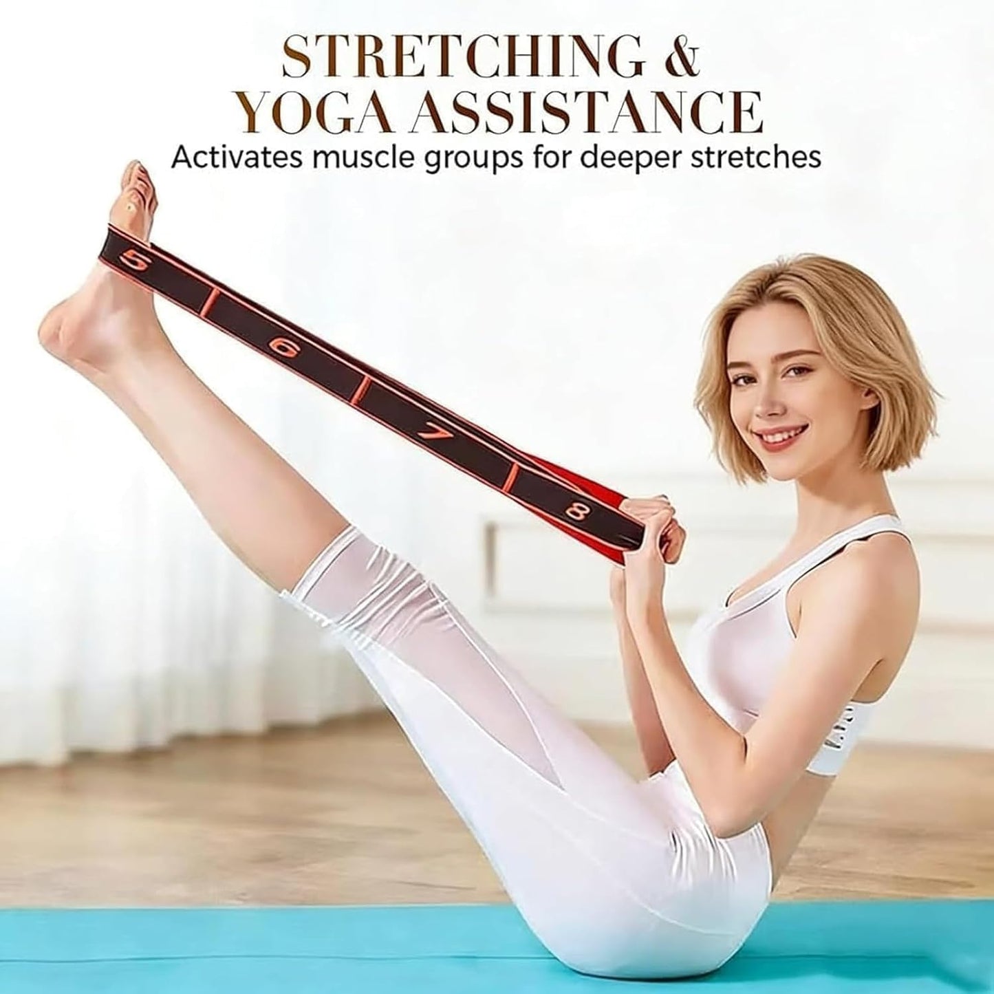 Fitness Resistance Band for Stretching and Yoga, Fitness Resistance Band for Stretching and Yoga, Fashion Puller Exercise, Adjustable Bands for Full Body Stretching Shaping (3PCS)