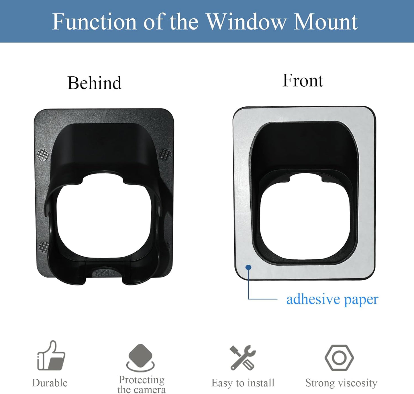 VVHOOY 4 (4th 2K+, 20-Degree Window Mount Compatible with Blink Outdoor Camera Gen) Blink Outdoor Secured Camera Glass