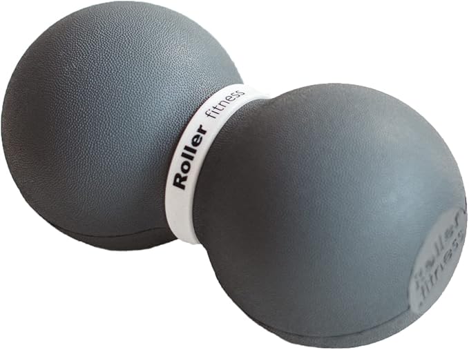 Fitness Infinity Roller, Peanut Foam Massage Ball, Large 8-Inch Double Exercise Roller (Gray - Standard)