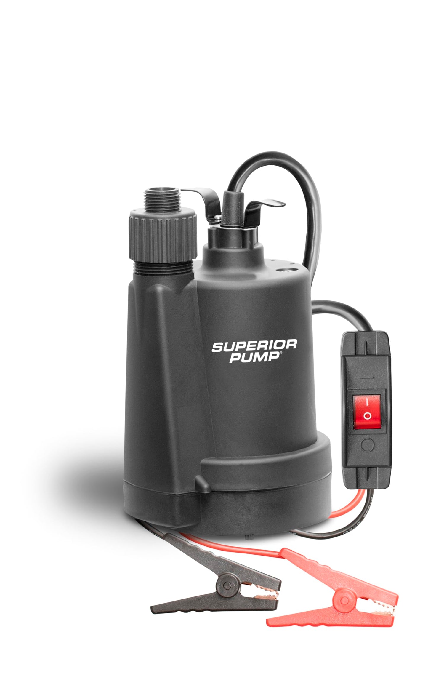 Superior Pump 91012 12 Volt Utility Pump with 20-Foot Cord, Black