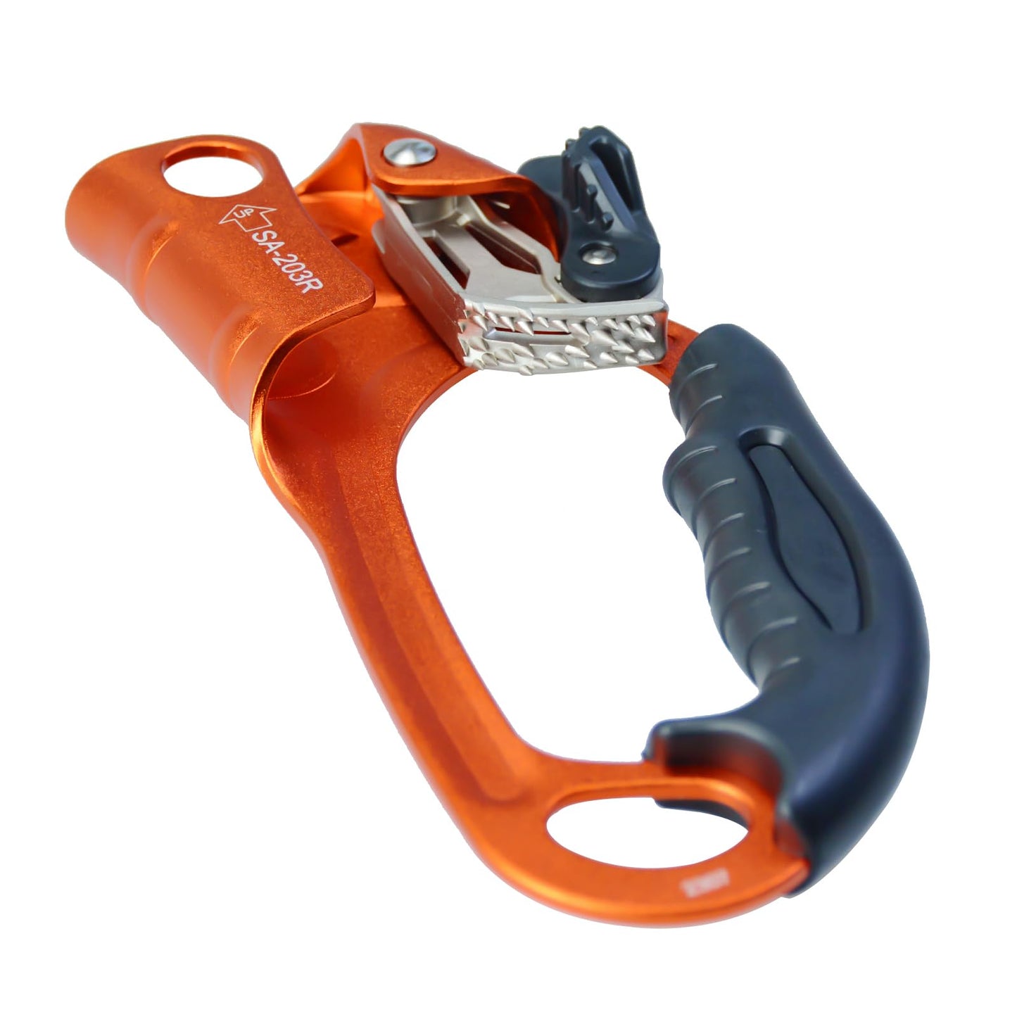 S.E.PEAK UIAA & CE Certified Climbing Rappelling Equip Hand Ascender for 8-13mm Rope Right Hand Orange