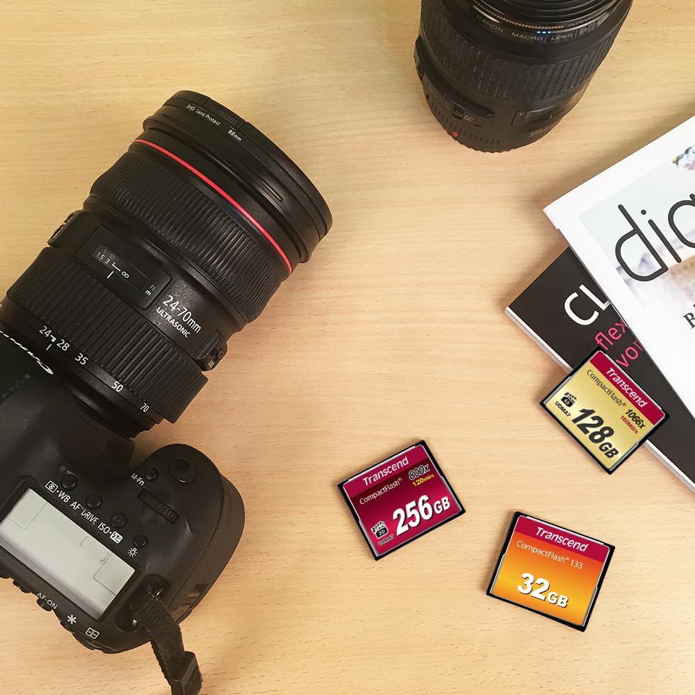 Transcend CF133 8GB, 30MB/s, MLC 4 TS8GCF133 CompactFlash Memory Card Up to DSLRs Camera Card, NAND Flash, ECC, Support