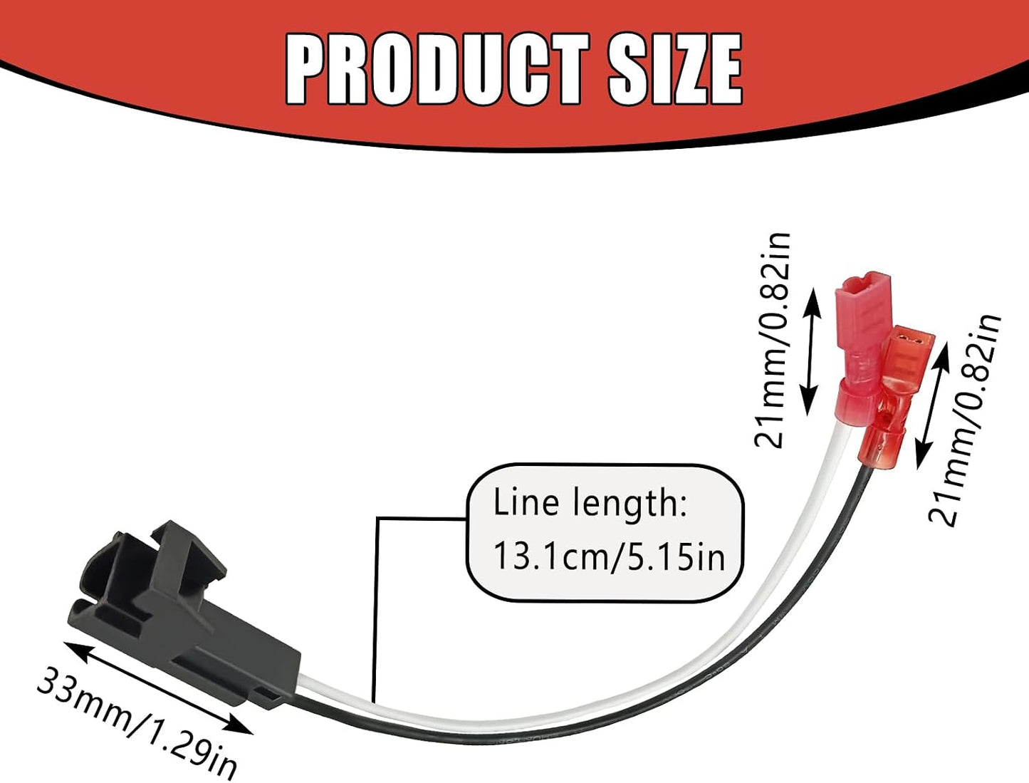2 Pack 1988-UP Speaker Harness Replacement Compatible with Select GM Vehicles, Front Rear Door Speaker Wiring Harness