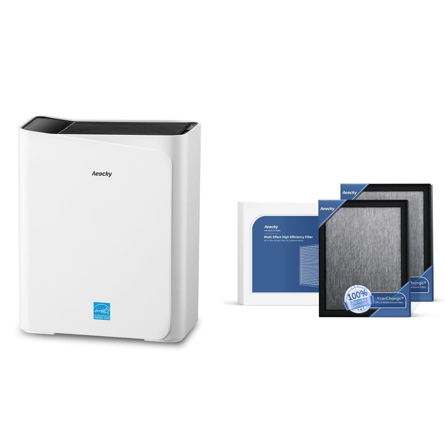 Air Purifier with Extra Two Filter（One Pre-Instelled Filter and Two Extra Filters）