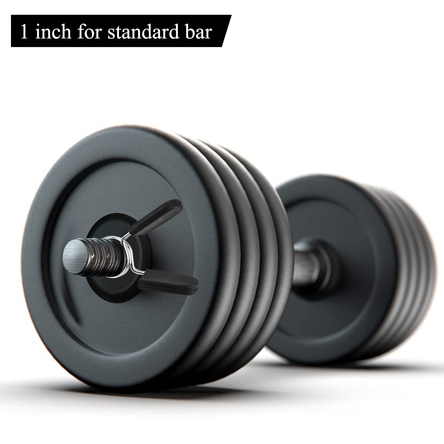 EastyGold Barbell Clamps Dumbbell Spring Clip Circlip Collars 1 Inch Weight Bars Clips Fitness Weightlifting Lock Buckle 1 Inch for Standard Bar Barbell Strength Training Gym Accessory