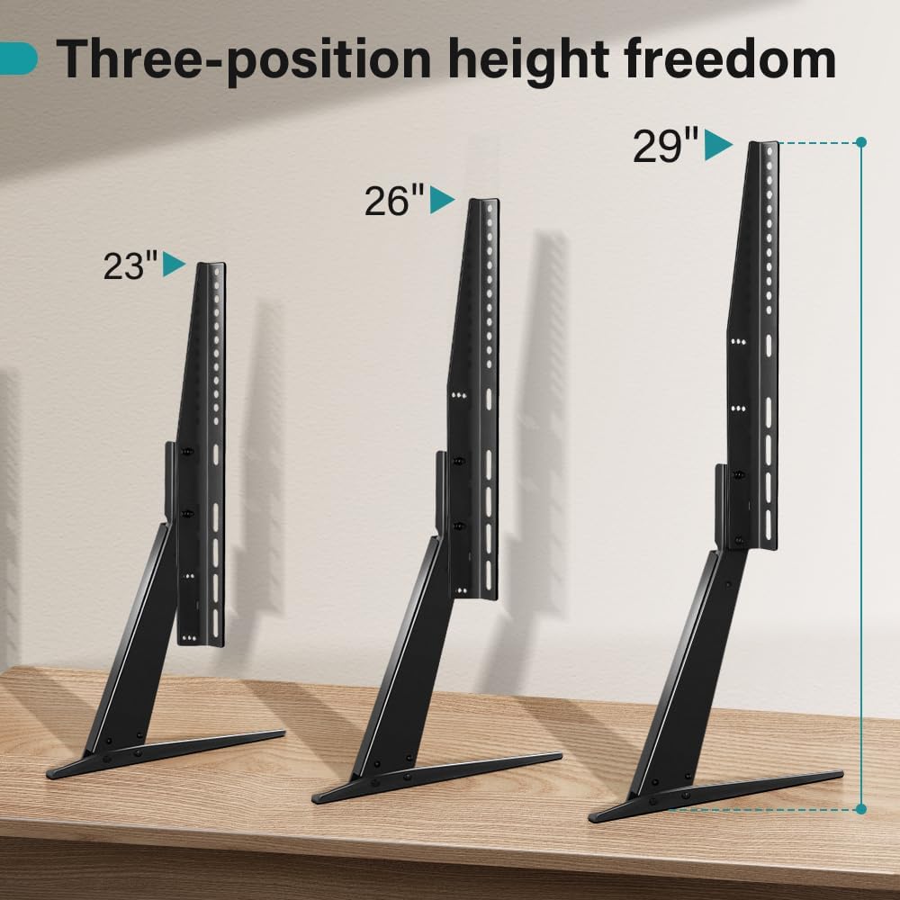 BFTOU 27 65 inch 800 400mm, 88lbs Black Universal TV Stand Tabletop for to LCD Flat Screen TV,Max VESA x Height