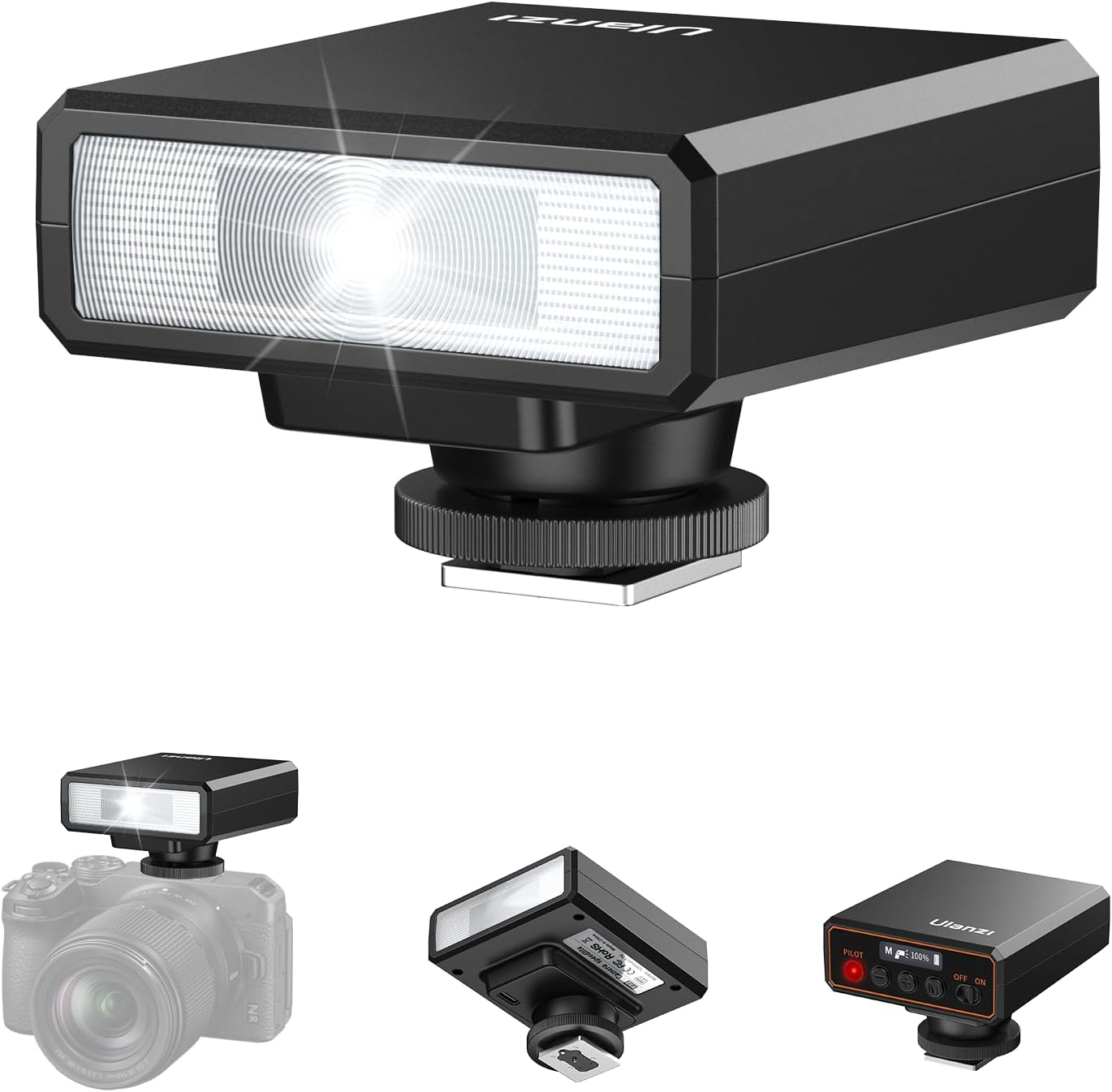 ULANZI F12 GN12/CCT 5600K ZV-1F Mini Flash, Camera Speedlite Flash for Canon Fuji Sony Nikon Panasonic Olympus Pentax