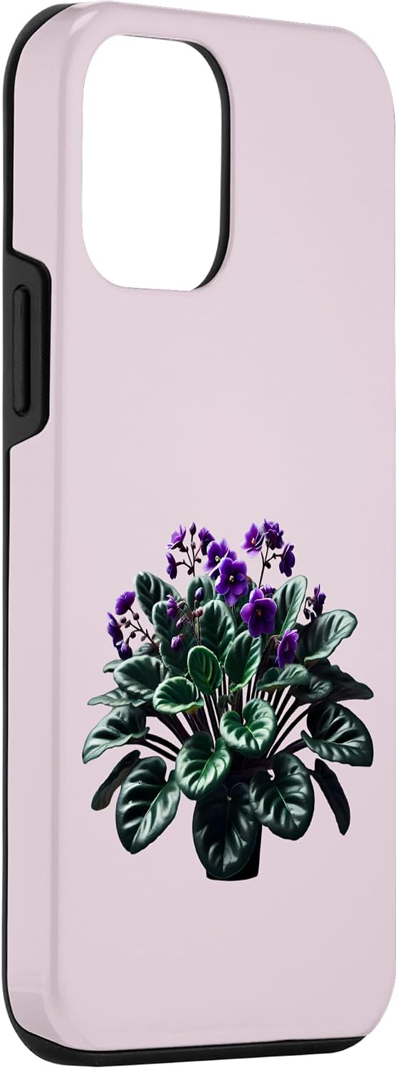 African Violet Lover Gifts and Apparel 12 African Violet Flower Plant Botanical Case for iPhone mini