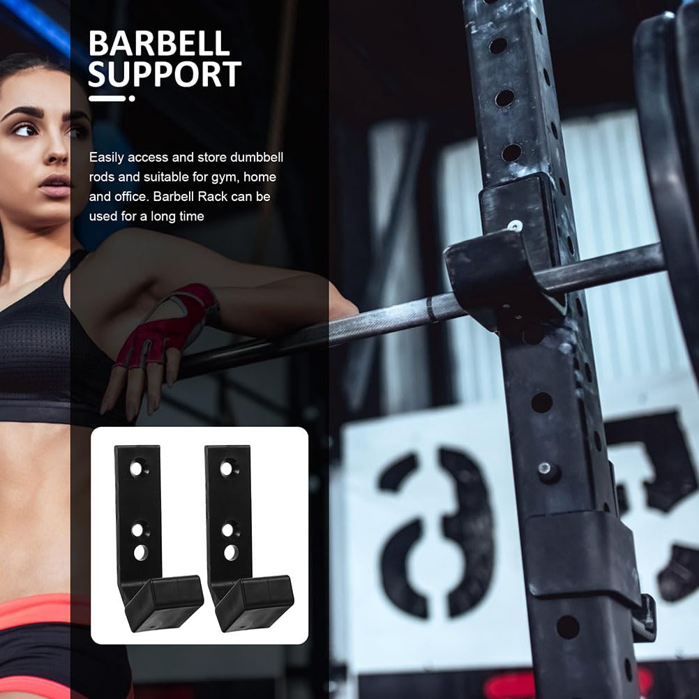 BESPORTBLE 8 Pcs Barbell Stand Hangers Hanging Frame Wall Shelf Bar Stand Rack Hooks Kettlebell Wall Mounted Barbell Rack J Barbell Wall Mount Barbell Holders Wall Barbell Rack Household