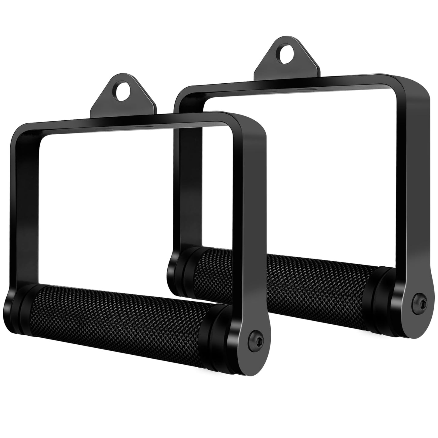 Howffite D Handle Cable Machine Attachment for Weight Workout LAT Pull Down Attachments for Gym Exercise Biceps Triceps Back Muscle Arm Fitness Accessories (Pair)
