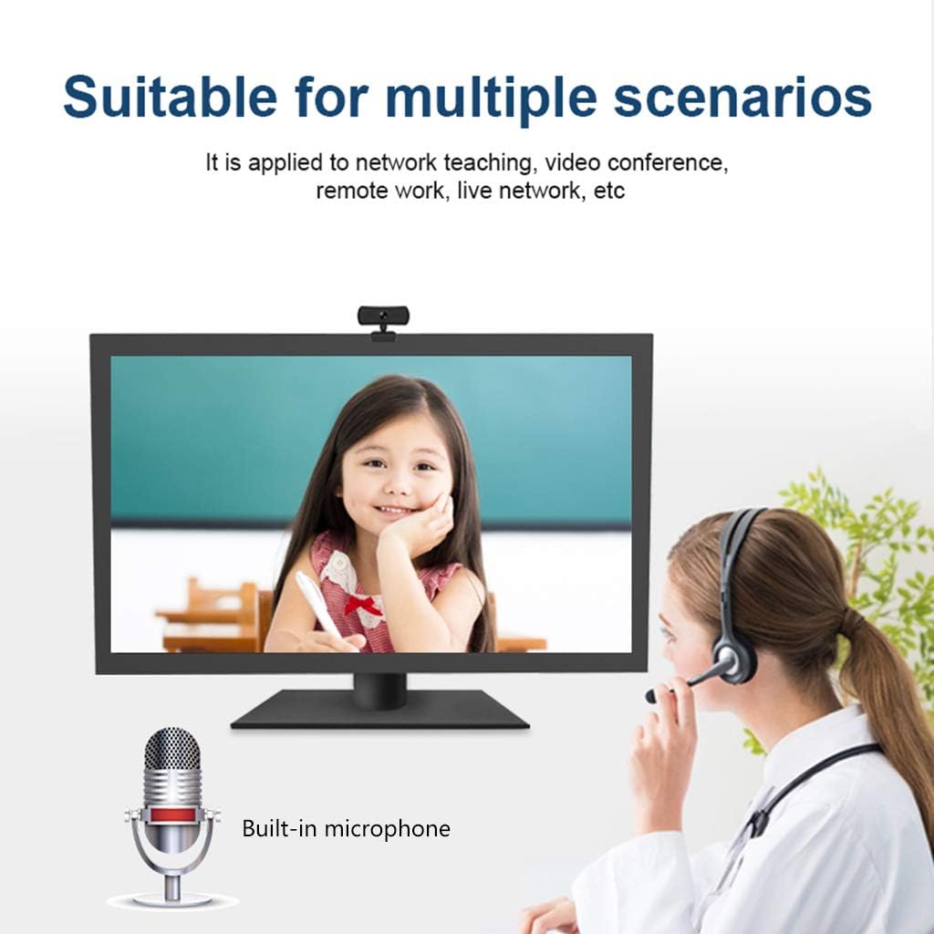BaoFufc 2040x1080P 2K Webcam with Microphone for Desktop Laptop Computer Meeting Streaming Camera USB Cover